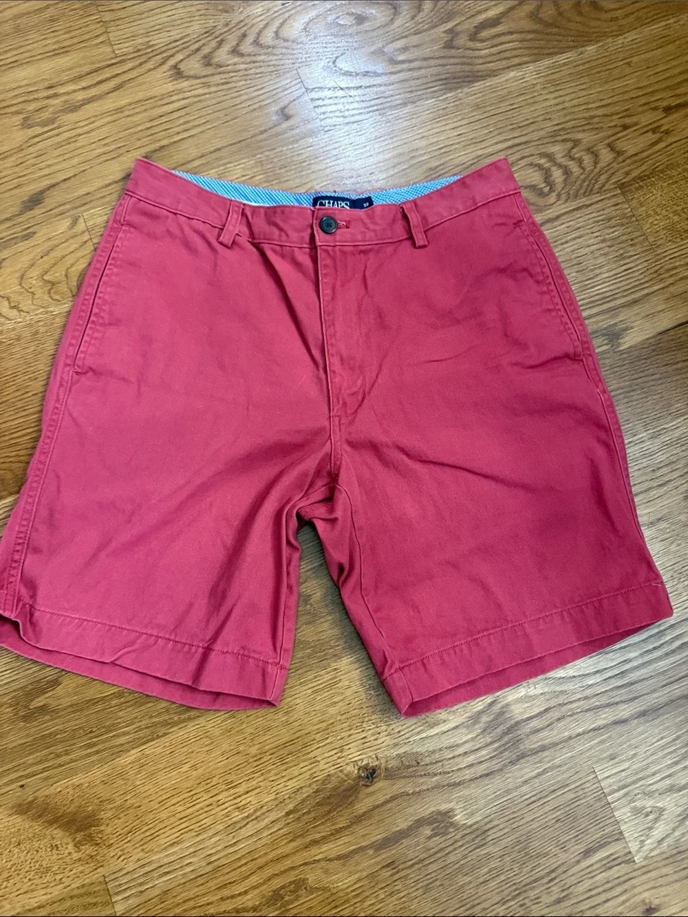 Chaps Dark Salmon Chino Shorts Men’s Size 32 Cotton Preppy Casual